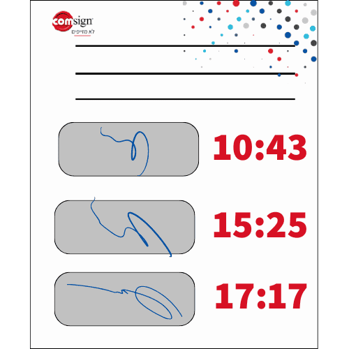 חתימה על אותו מסמך בזמנים שונים